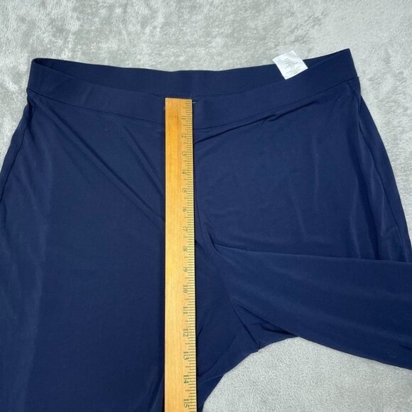 Susan Graver Essentials Liquid Knit Straight Leg Pants Dark Navy XL a0154 - Picture 8 of 9